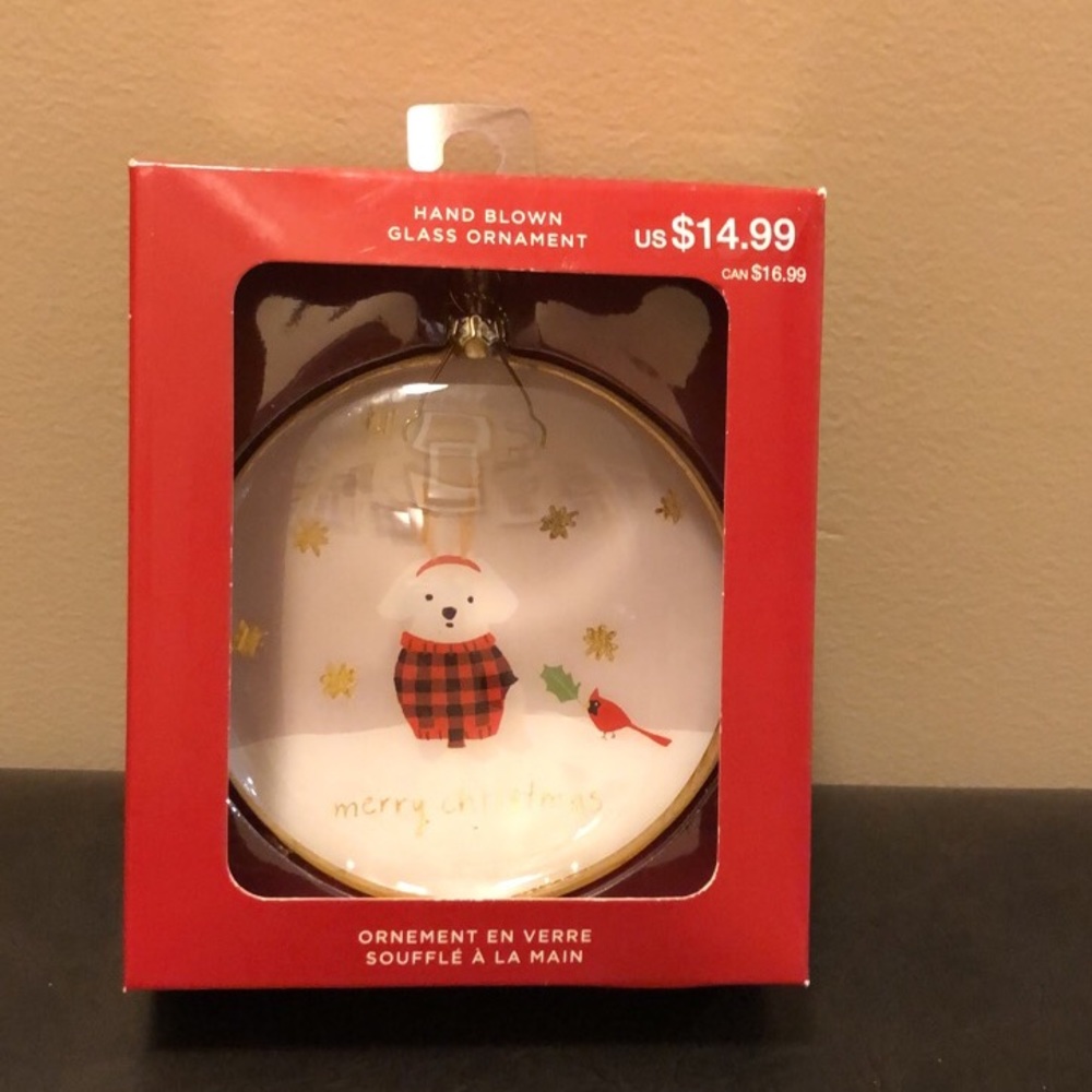 Hand blown glass ornament